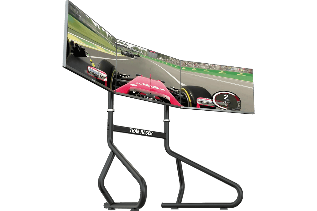 Freestanding Triple (3) Monitor Stand – 32" to 45" Displays for Sim Racing, Flight Simulation & Truck Simulators