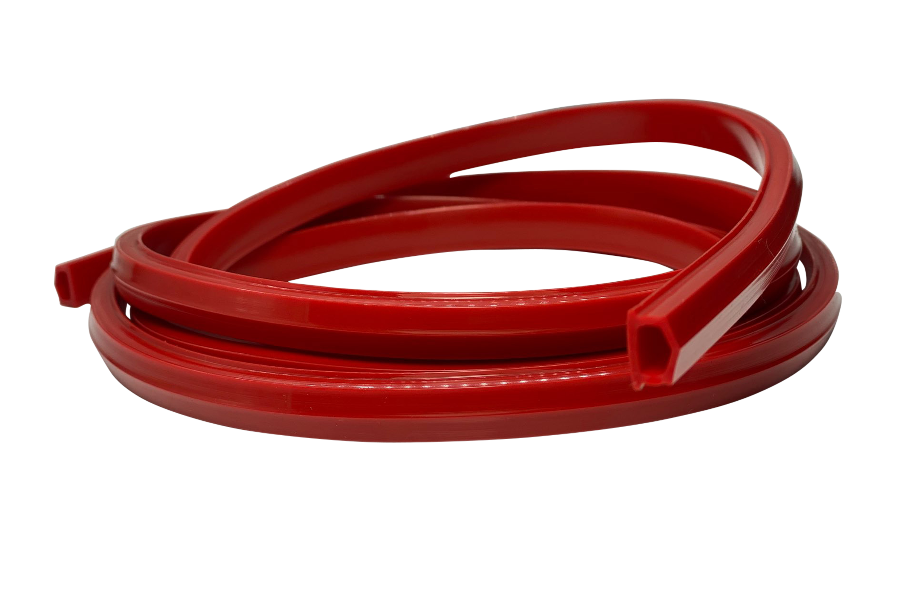 2m/79" Red Rubber Dust/Design Strip – Anti-Slip Protective Edge Trim for Aluminium Profile Sim Rigs