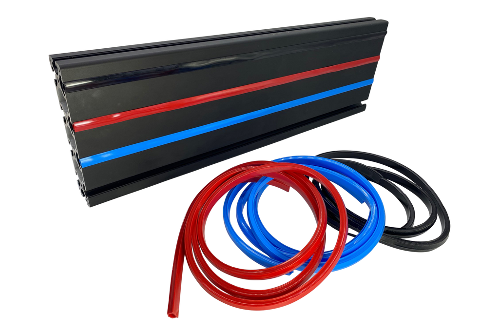 2m/79" Black Rubber Dust/Design Strip – Anti-Slip Protective Edge Trim for Aluminium Profile Sim Rigs