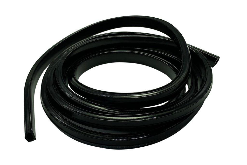 2m/79" Black Rubber Dust/Design Strip – Anti-Slip Protective Edge Trim for Aluminium Profile Sim Rigs