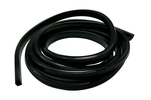 2m/79" Black Rubber Dust/Design Strip – Anti-Slip Protective Edge Trim for Aluminium Profile Sim Rigs