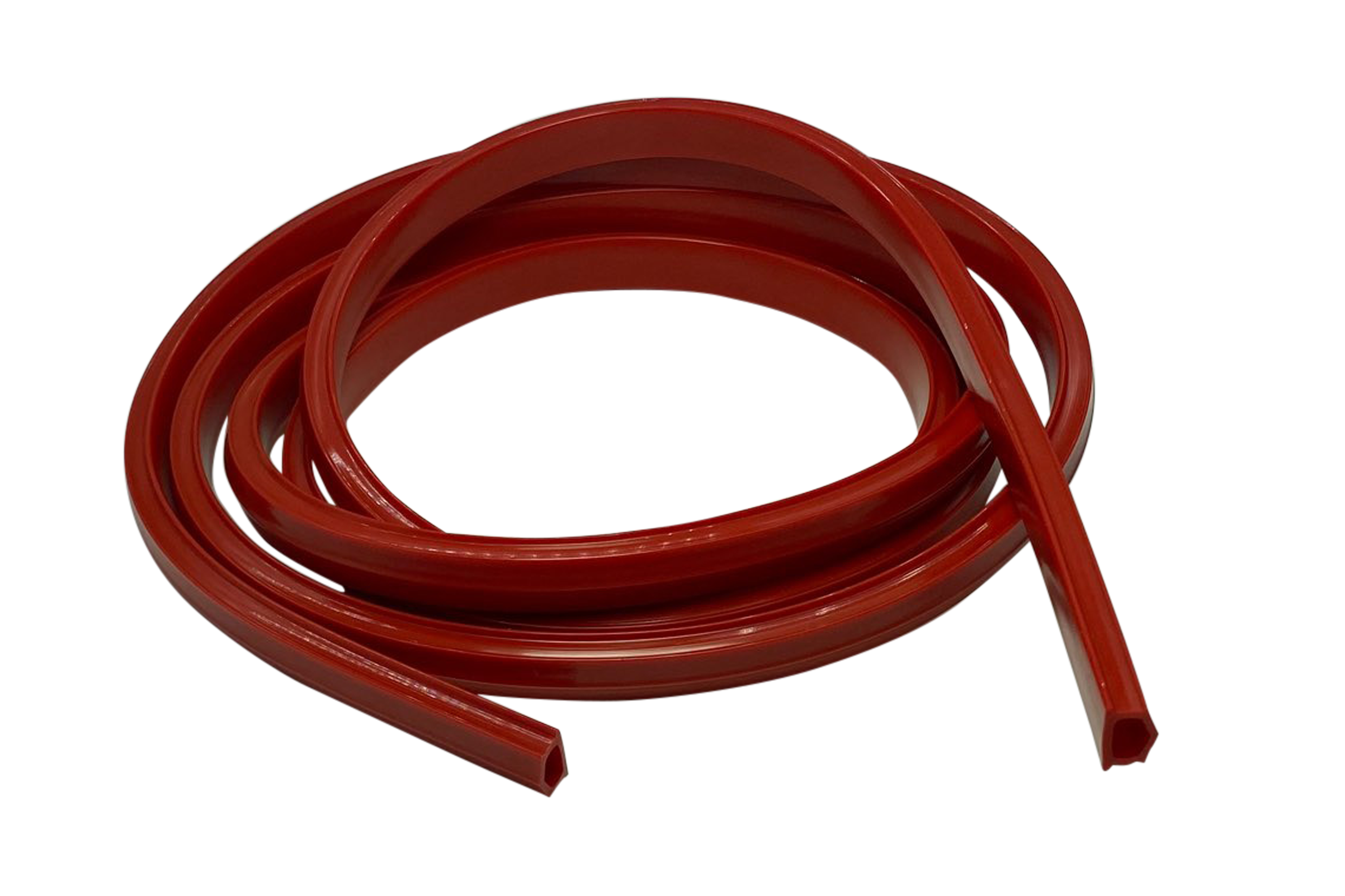 2m/79" Red Rubber Dust/Design Strip – Anti-Slip Protective Edge Trim for Aluminium Profile Sim Rigs