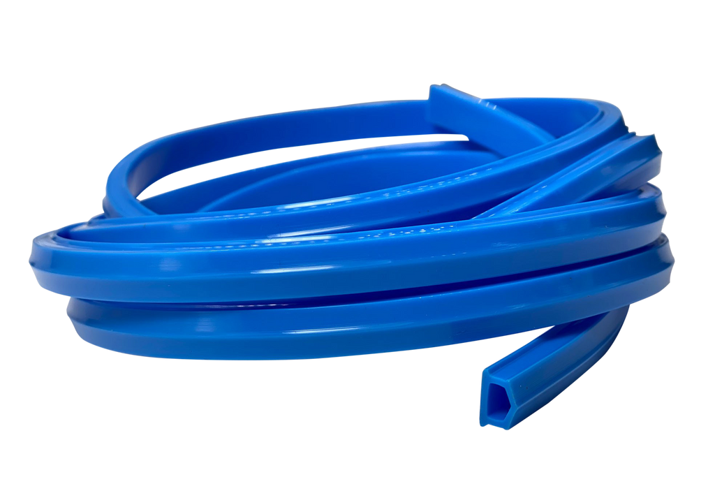 2m/79" Blue Rubber Dust/Design Strip – Anti-Slip Protective Edge Trim for Aluminium Profile Sim Rigs