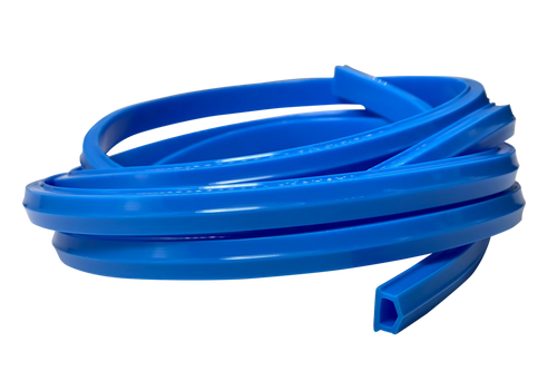2m/79" Blue Rubber Dust/Design Strip – Anti-Slip Protective Edge Trim for Aluminium Profile Sim Rigs