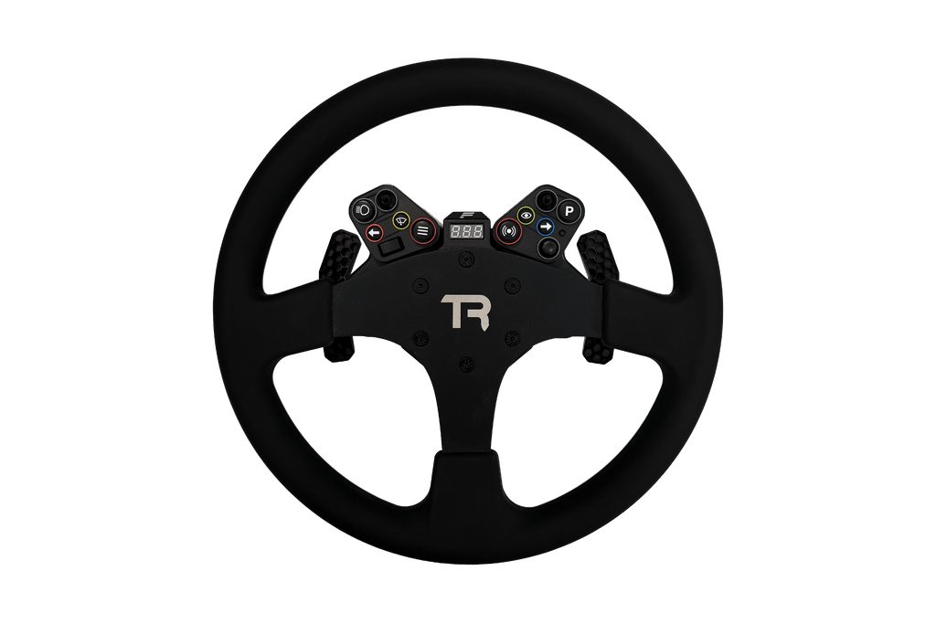 330mm/13" Round Sim Racing Wheel Rim – Aluminium Alloy with Silicone Grip