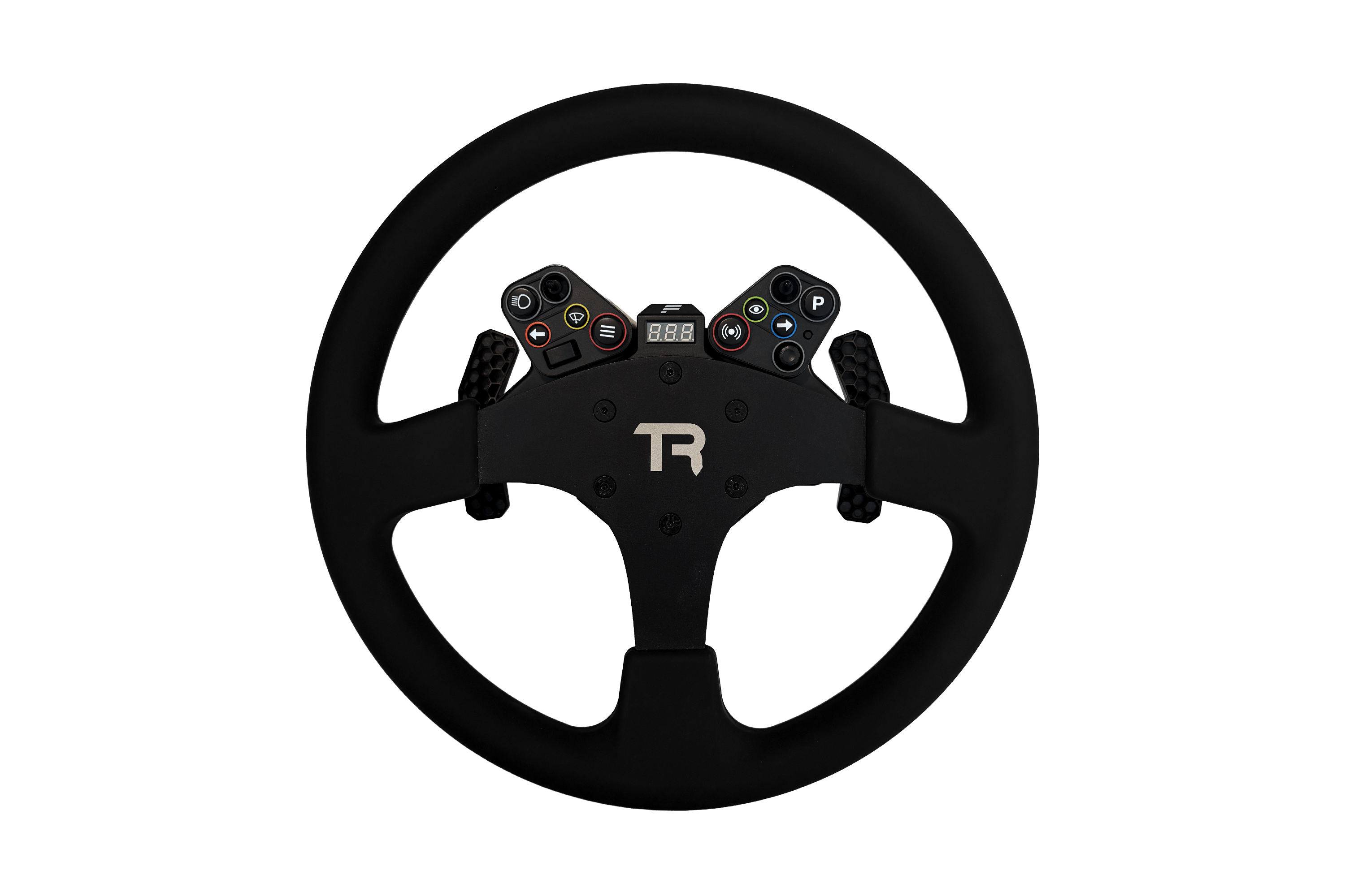 330mm/13" Round Sim Racing Wheel Rim – Aluminium Alloy with Silicone Grip