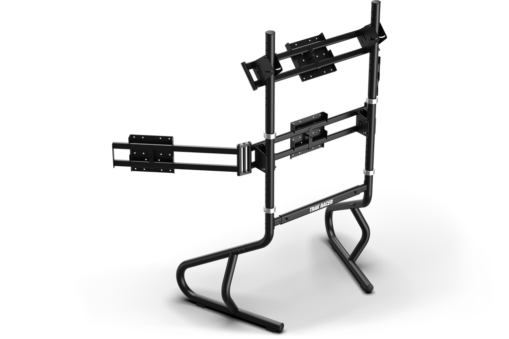 Freestanding Quad (4) Monitor Stand – Up to 80" Display for Sim Racing, Flight Simulation & Truck Simulators