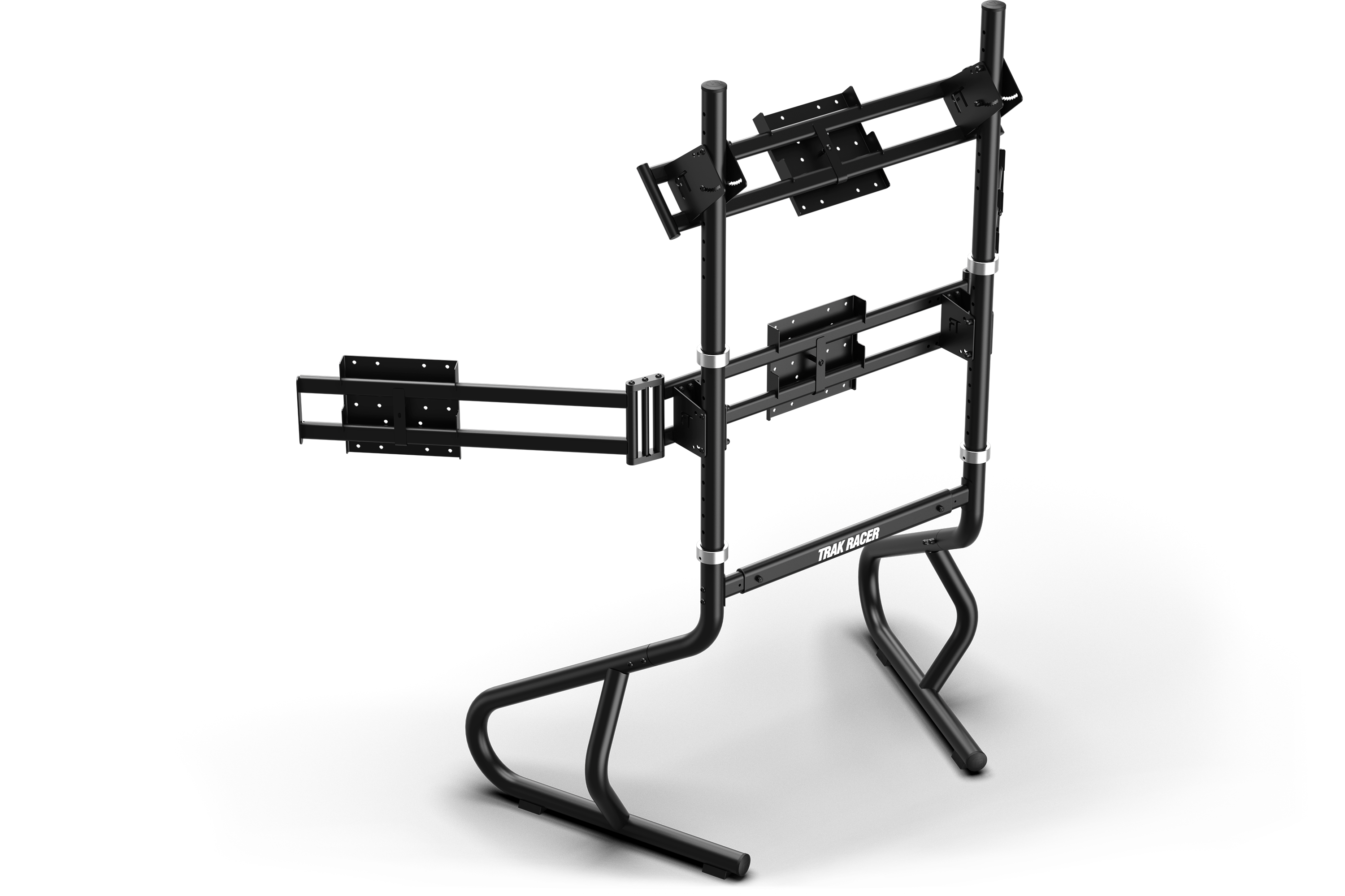 Freestanding Quad (4) Monitor Stand – Up to 80" Display for Sim Racing, Flight Simulation & Truck Simulators