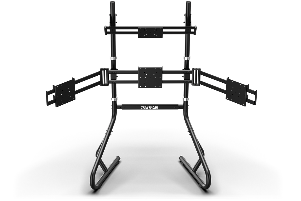 Freestanding Quad (4) Monitor Stand – Up to 80" Display for Sim Racing, Flight Simulation & Truck Simulators
