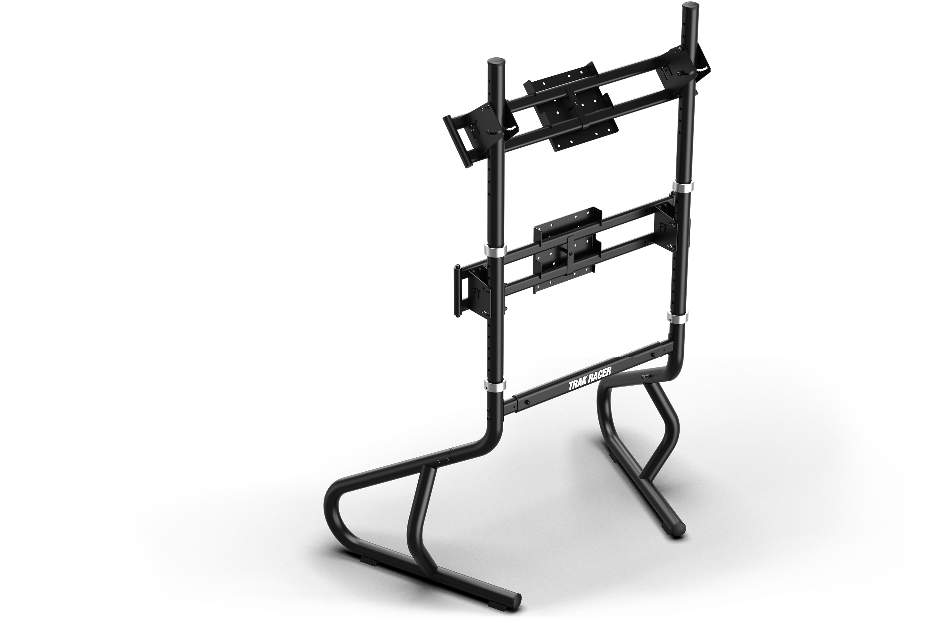 Freestanding Dual (2) Monitor Stand, Upgradeable to Triple – Up to 80" Display for Sim Racing, Flight Simulation & Truck Simulators
