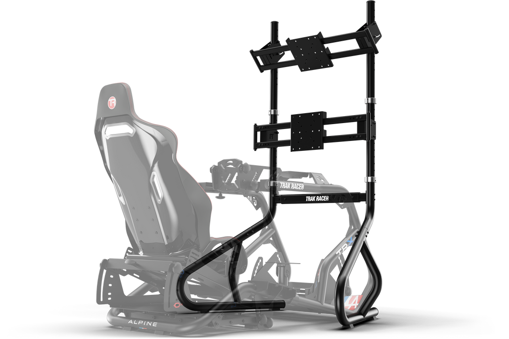 Freestanding Dual (2) Monitor Stand, Upgradeable to Triple – Up to 80" Display for Sim Racing, Flight Simulation & Truck Simulators