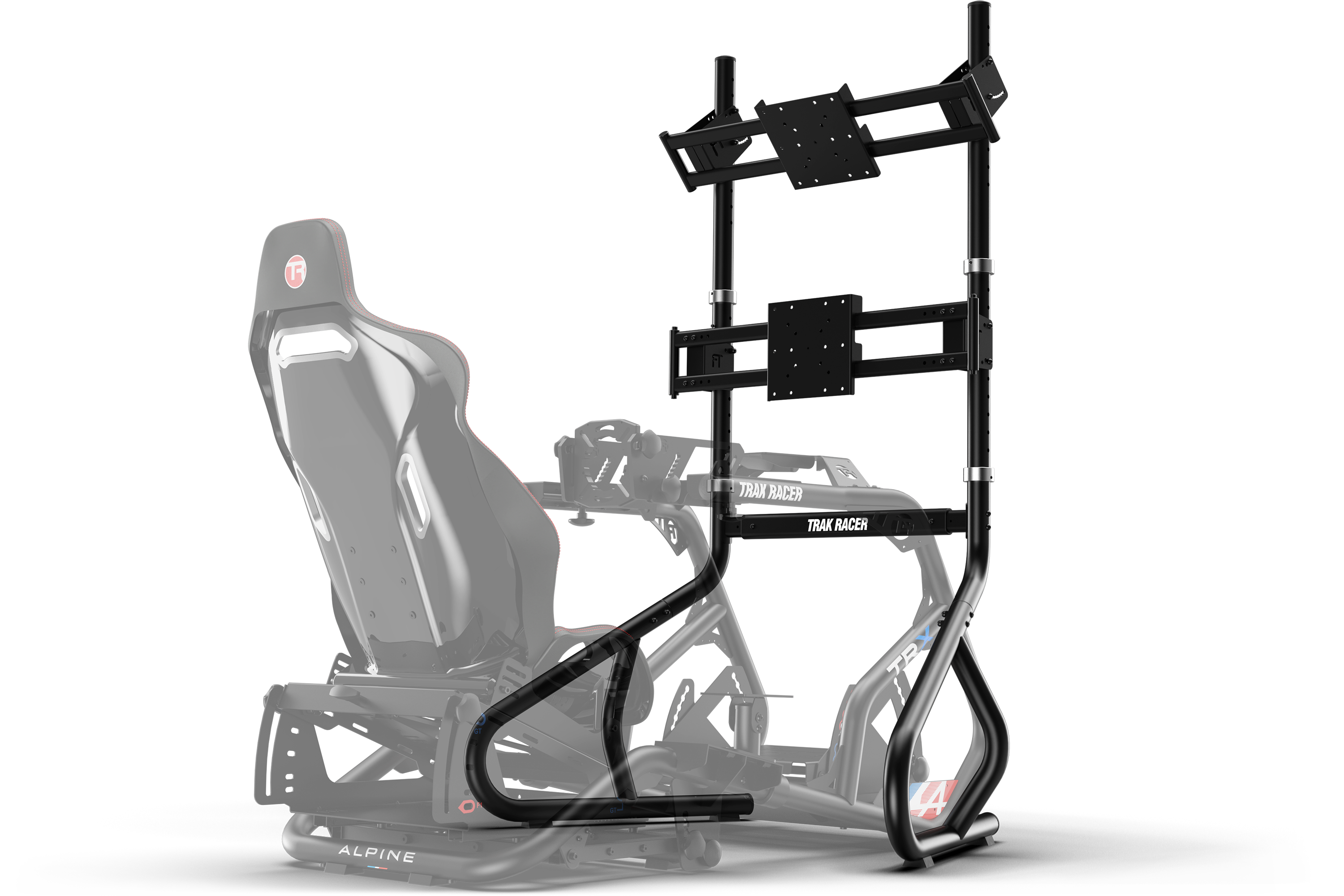 Freestanding Dual (2) Monitor Stand, Upgradeable to Triple – Up to 80" Display for Sim Racing, Flight Simulation & Truck Simulators