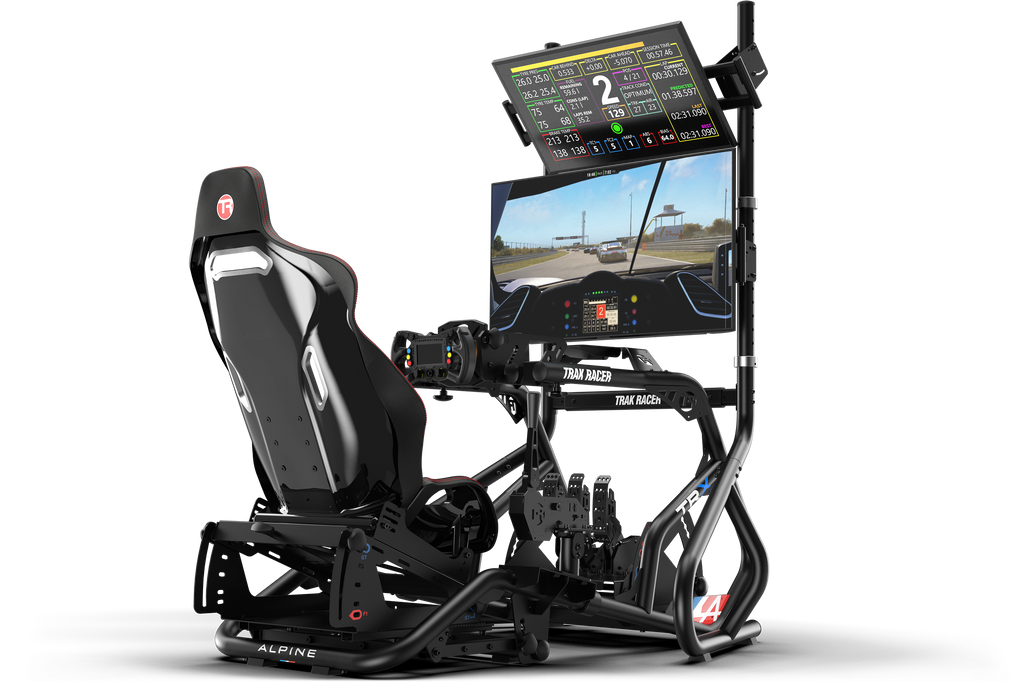 Freestanding Dual (2) Monitor Stand, Upgradeable to Triple – Up to 80" Display for Sim Racing, Flight Simulation & Truck Simulators