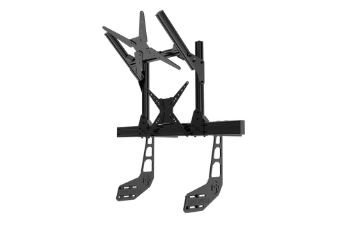 Cockpit-Mounted Dual (2) Monitor Stand – Up to 80" Display for Sim Racing, Flight Simulation & Truck Simulators