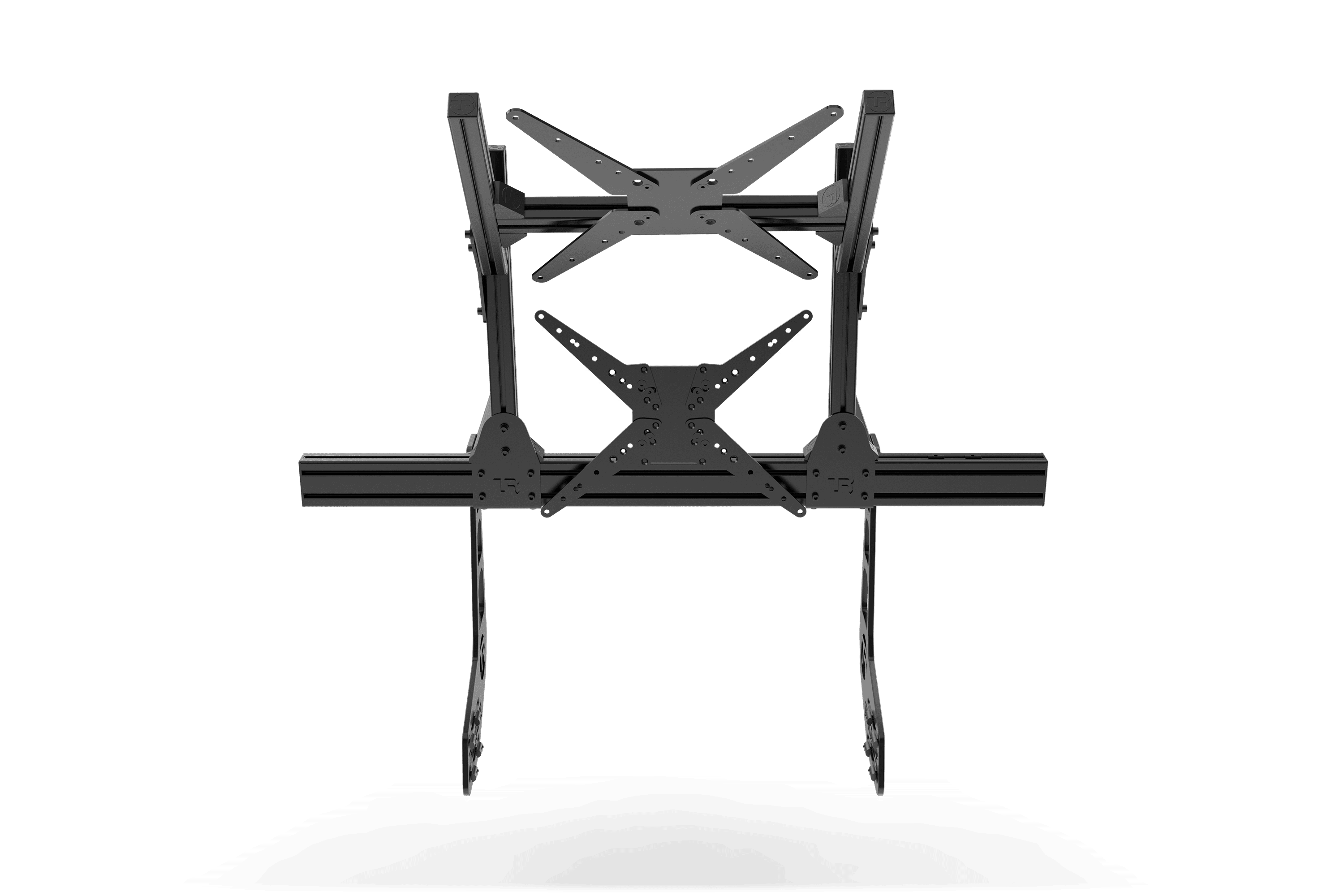 Cockpit-Mounted Dual (2) Monitor Stand – Up to 80" Display for Sim Racing, Flight Simulation & Truck Simulators