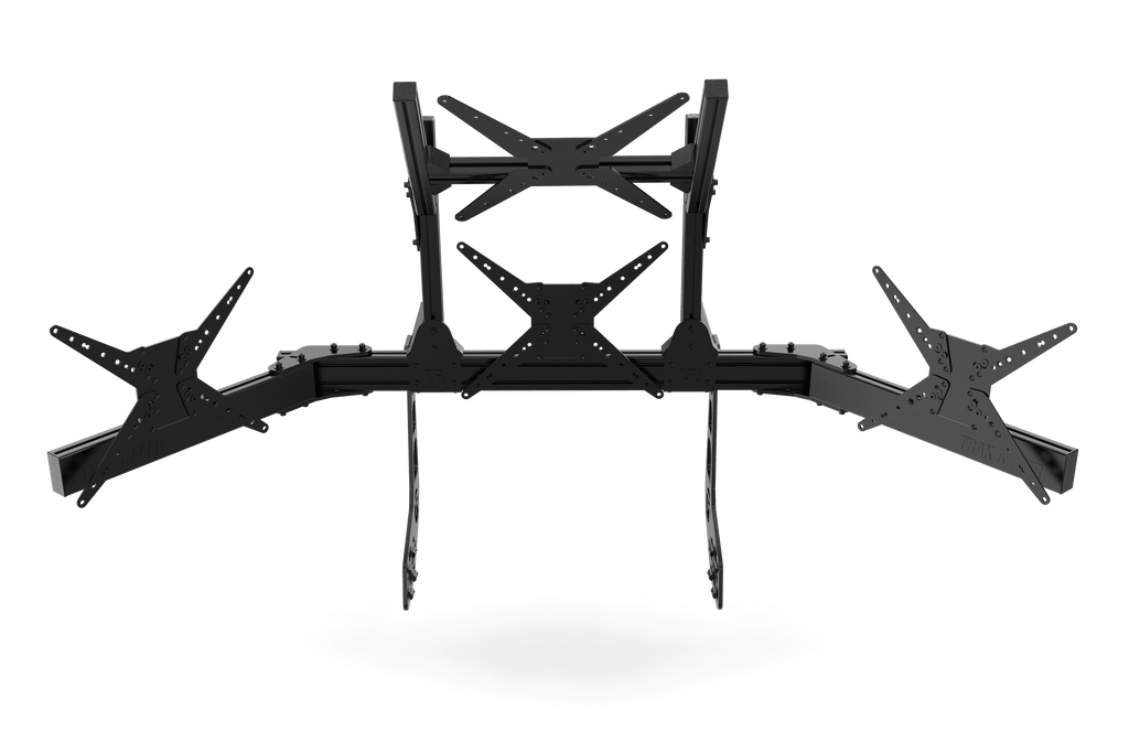 Cockpit-Mounted Quad (4) Monitor Stand – Up to 45" Displays for Sim Racing, Flight Simulation & Truck Simulators