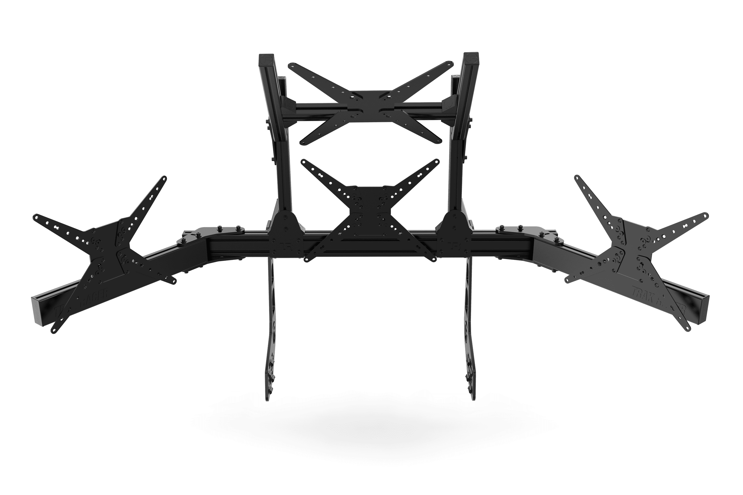 Cockpit-Mounted Quad (4) Monitor Stand – Up to 45" Displays for Sim Racing, Flight Simulation & Truck Simulators