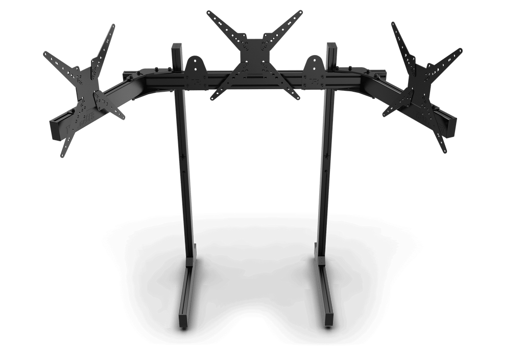 Freestanding Triple (3) Monitor Stand – Up to 45" Displays for Sim Racing, Flight Simulation & Truck Simulators