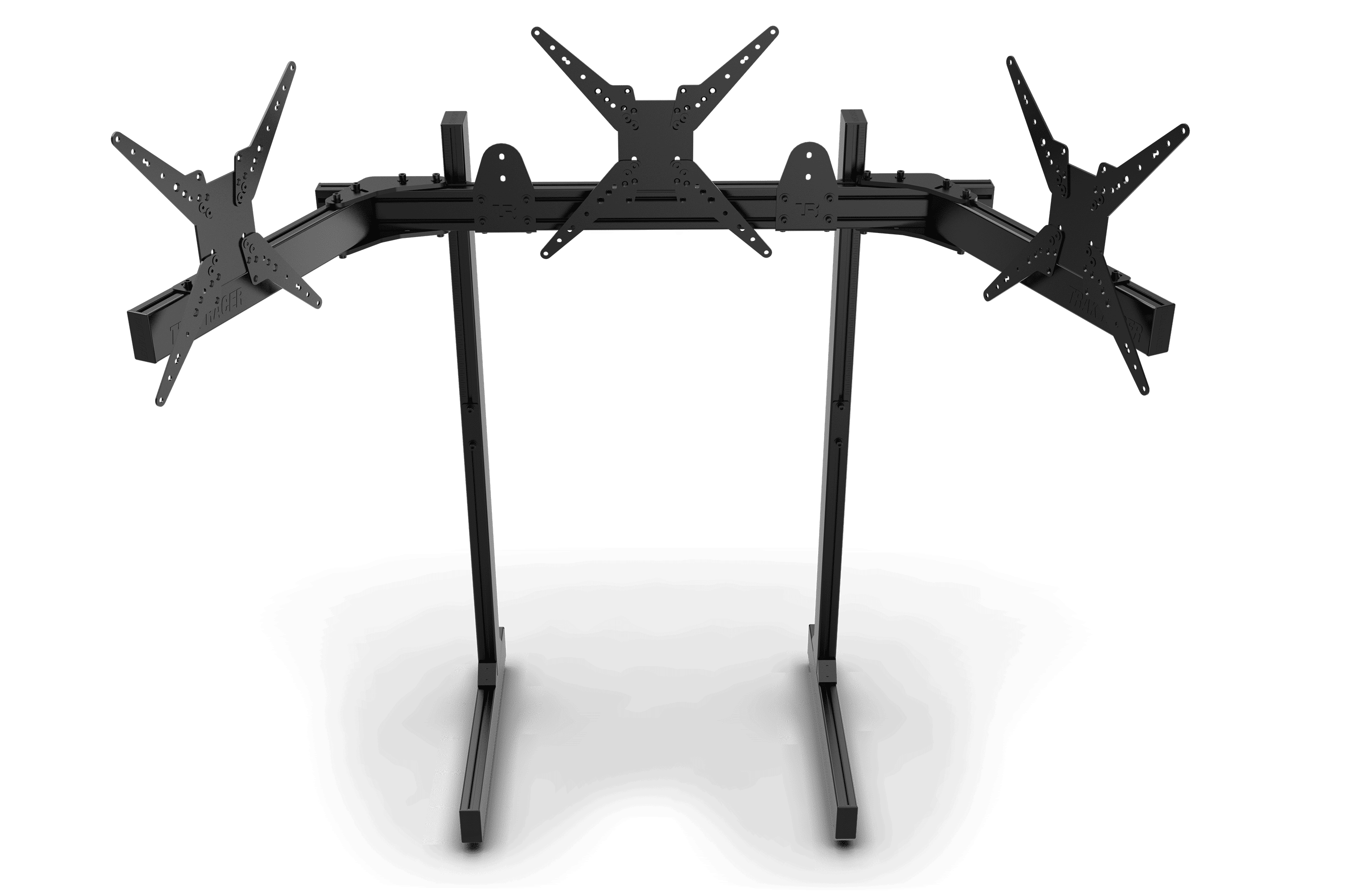 Freestanding Triple (3) Monitor Stand – Up to 45" Displays for Sim Racing, Flight Simulation & Truck Simulators