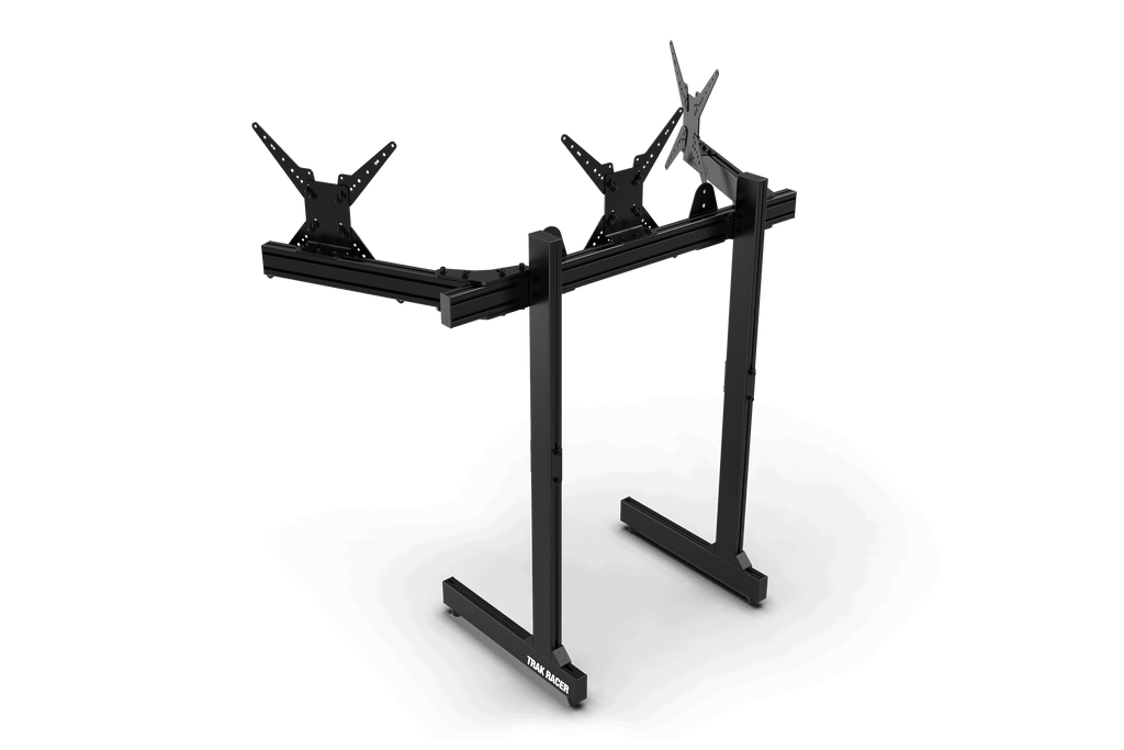 Freestanding Triple (3) Monitor Stand – Up to 45" Displays for Sim Racing, Flight Simulation & Truck Simulators