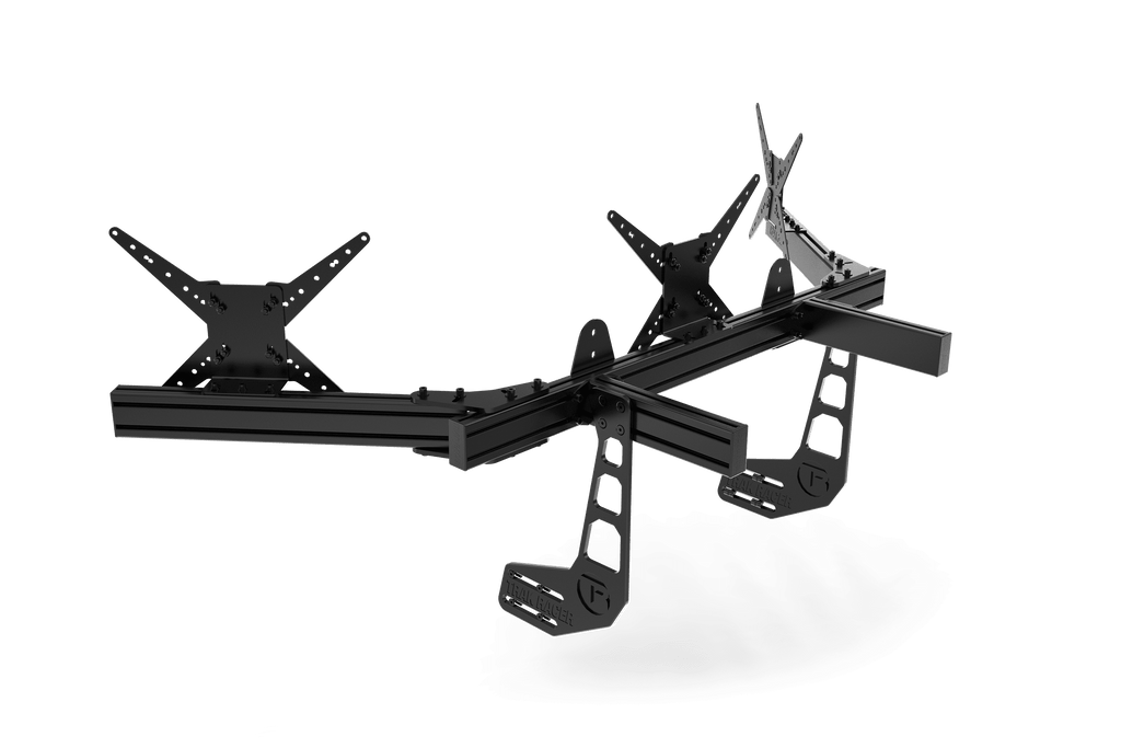 Cockpit-Mounted Triple (3) Monitor Stand – Up to 45" Displays for Sim Racing, Flight Simulation & Truck Simulators