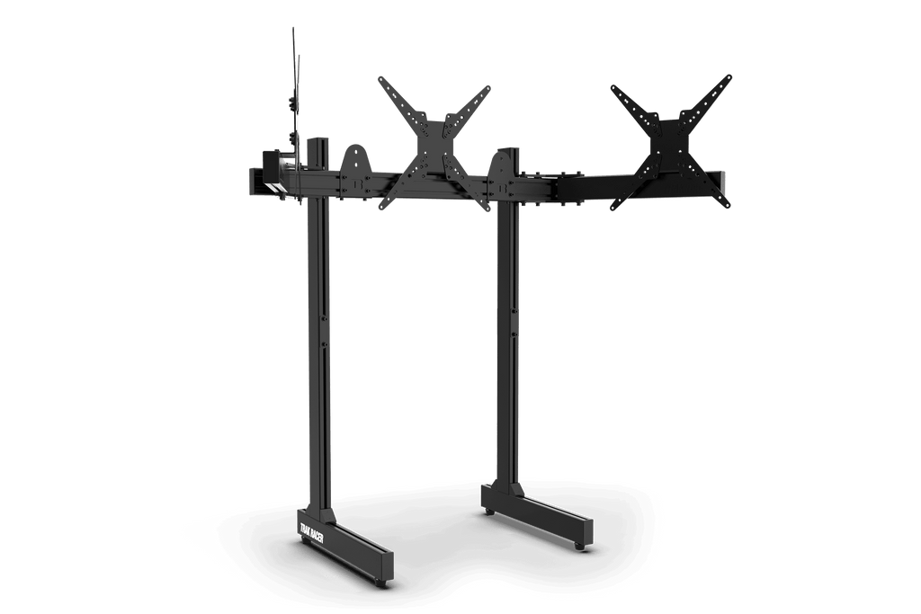 Freestanding Triple (3) Monitor Stand – Up to 45" Displays for Sim Racing, Flight Simulation & Truck Simulators