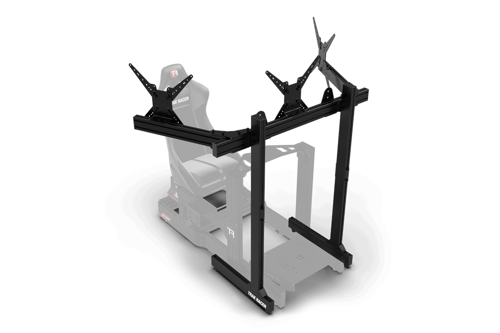 Freestanding Triple (3) Monitor Stand – Up to 45" Displays for Sim Racing, Flight Simulation & Truck Simulators