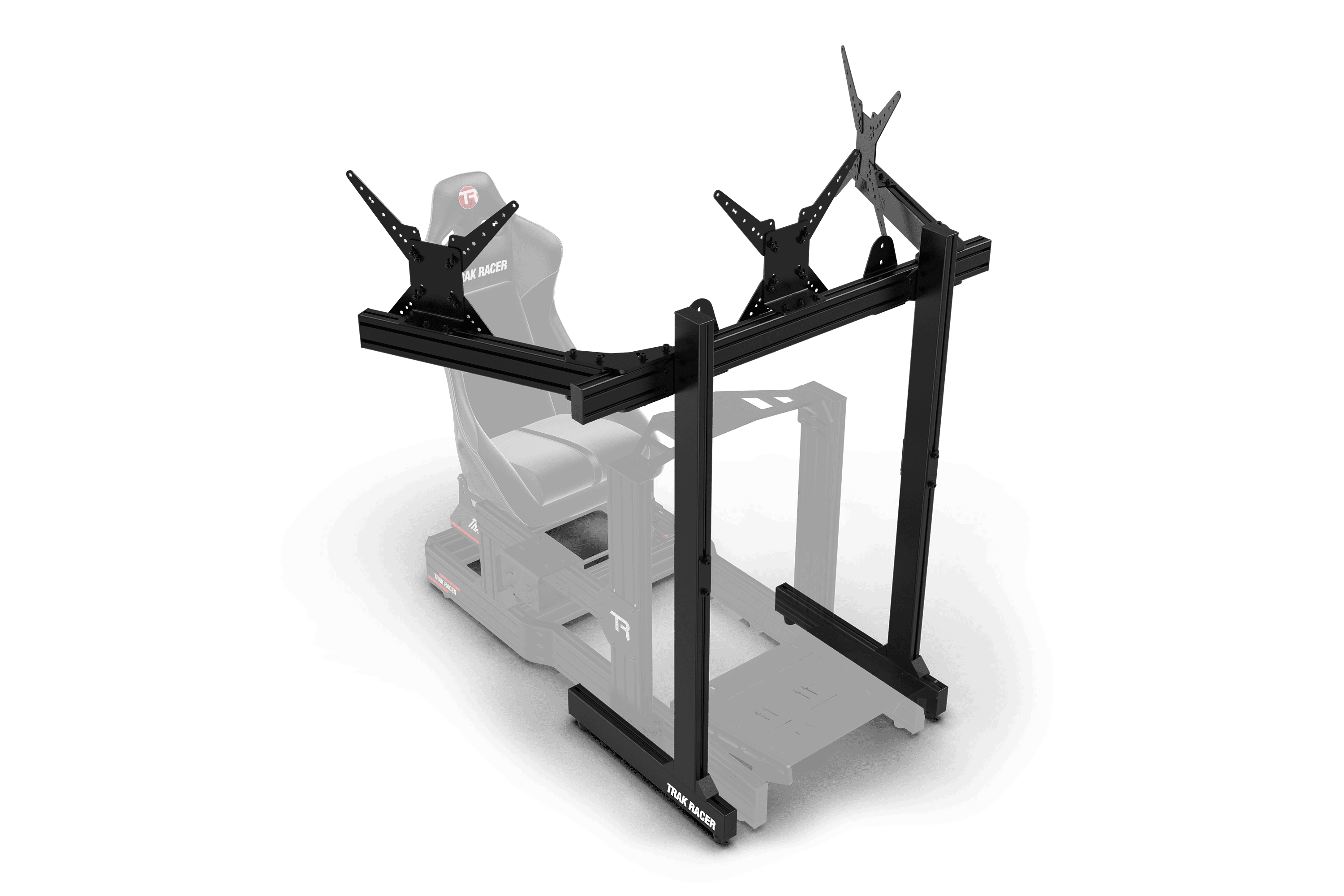 Freestanding Triple (3) Monitor Stand – Up to 45" Displays for Sim Racing, Flight Simulation & Truck Simulators