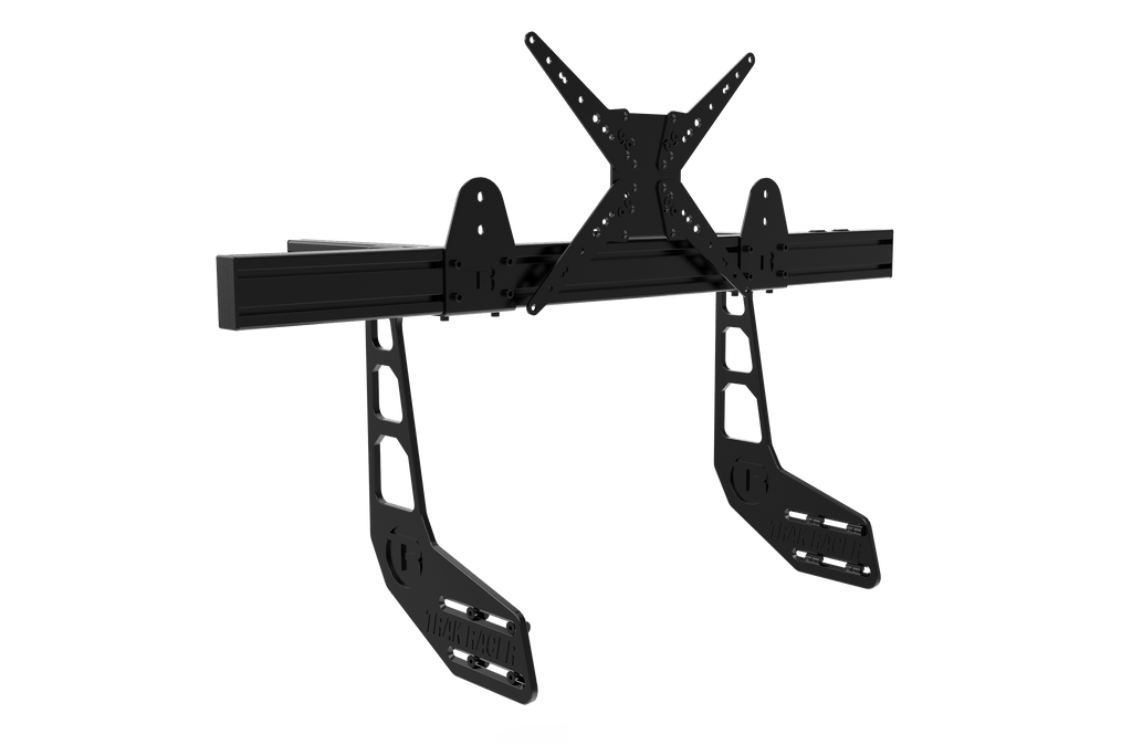 Cockpit-Mounted Single Monitor Stand for Sim Racing & Flight Sim — Supports Displays up to 80"