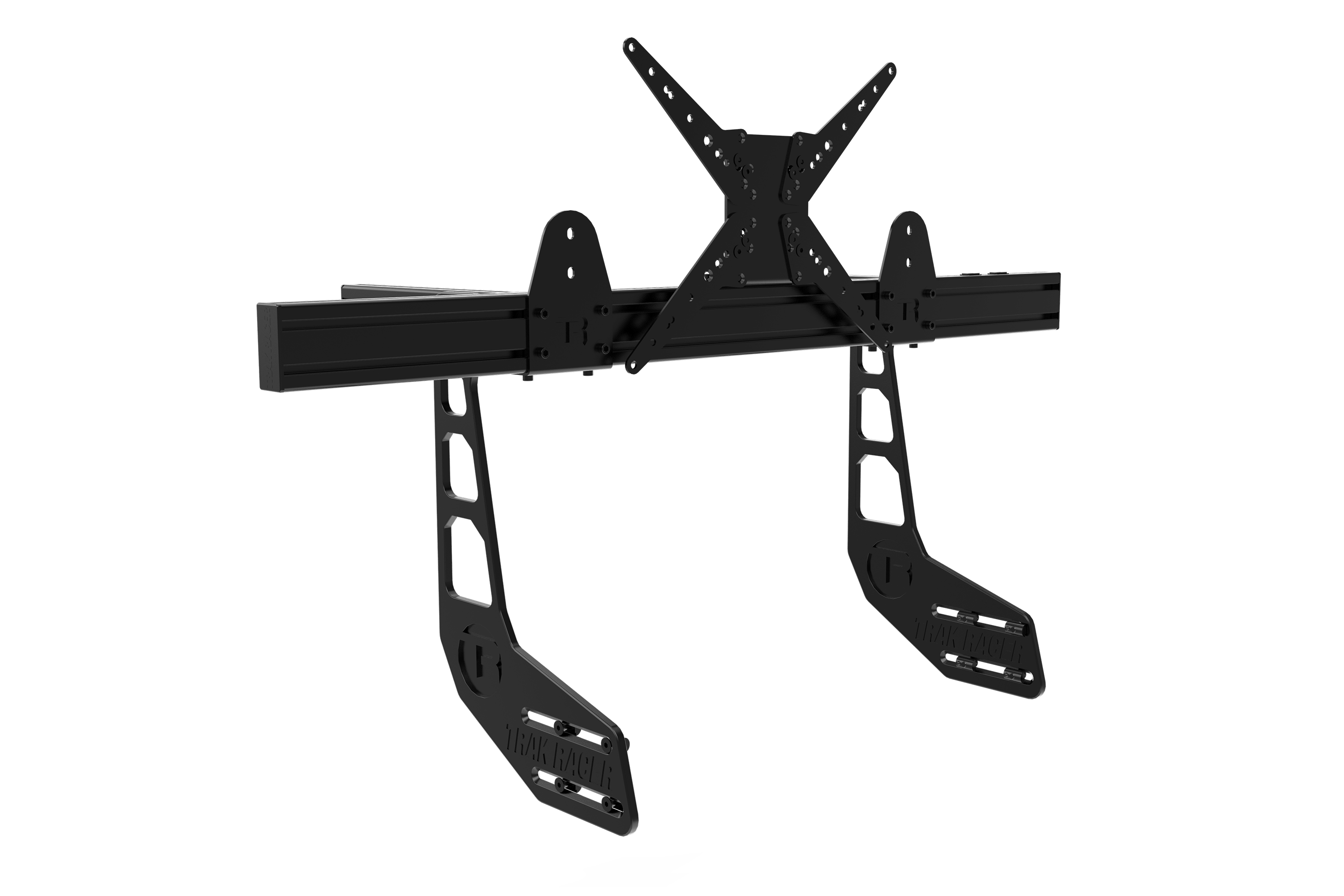 Cockpit-Mounted Single Monitor Stand for Sim Racing & Flight Sim — Supports Displays up to 80"