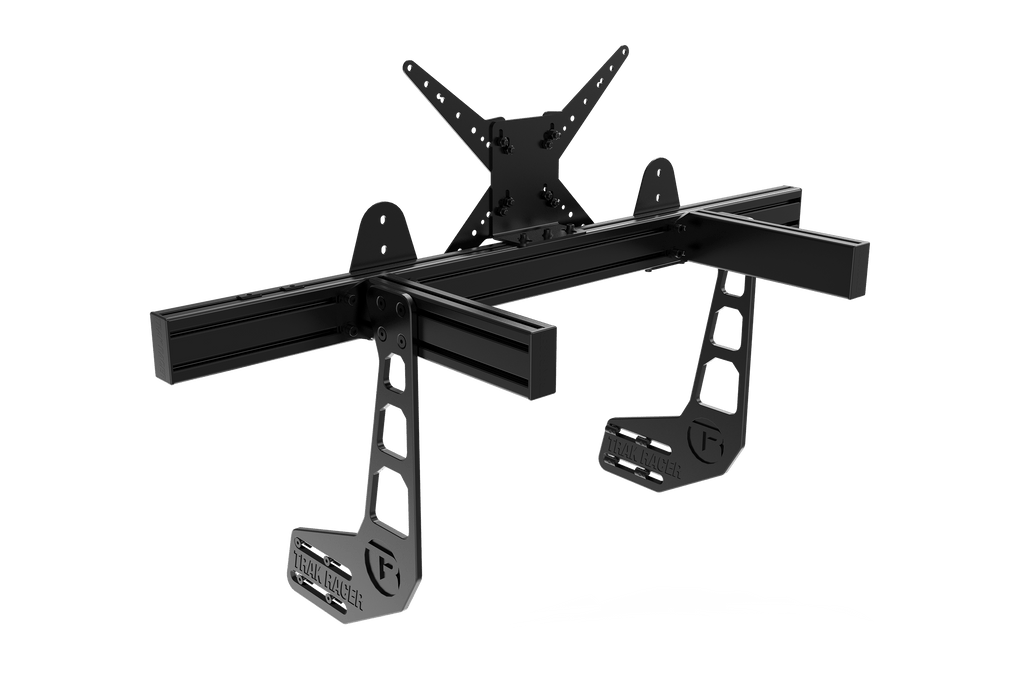 Cockpit-Mounted Single Monitor Stand for Sim Racing & Flight Sim — Supports Displays up to 80"