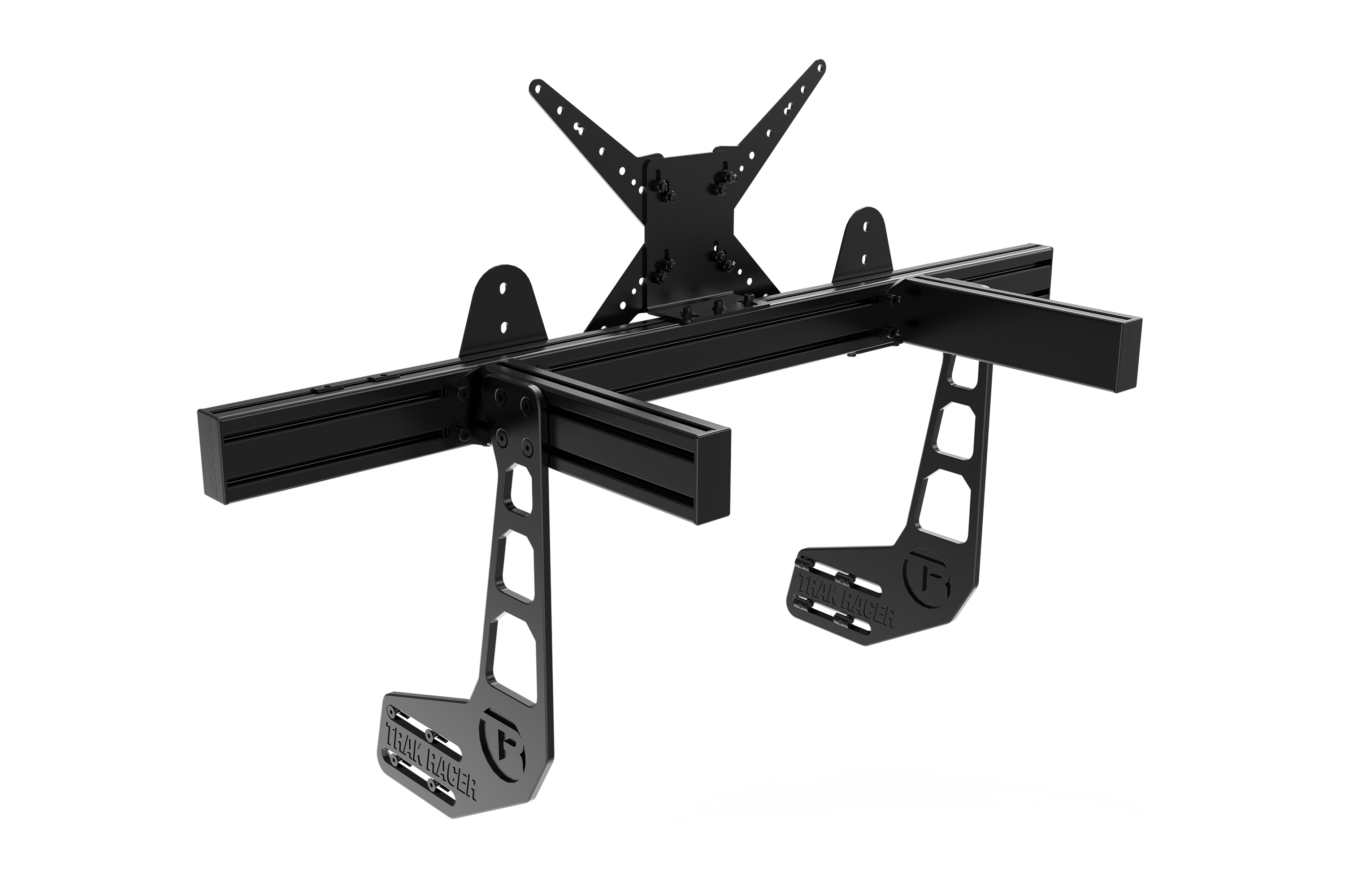 Cockpit-Mounted Single Monitor Stand for Sim Racing & Flight Sim — Supports Displays up to 80"