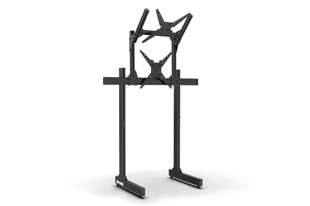 Freestanding Dual (2) Monitor Stand – Up to 80" Display for Sim Racing, Flight Simulation & Truck Simulators