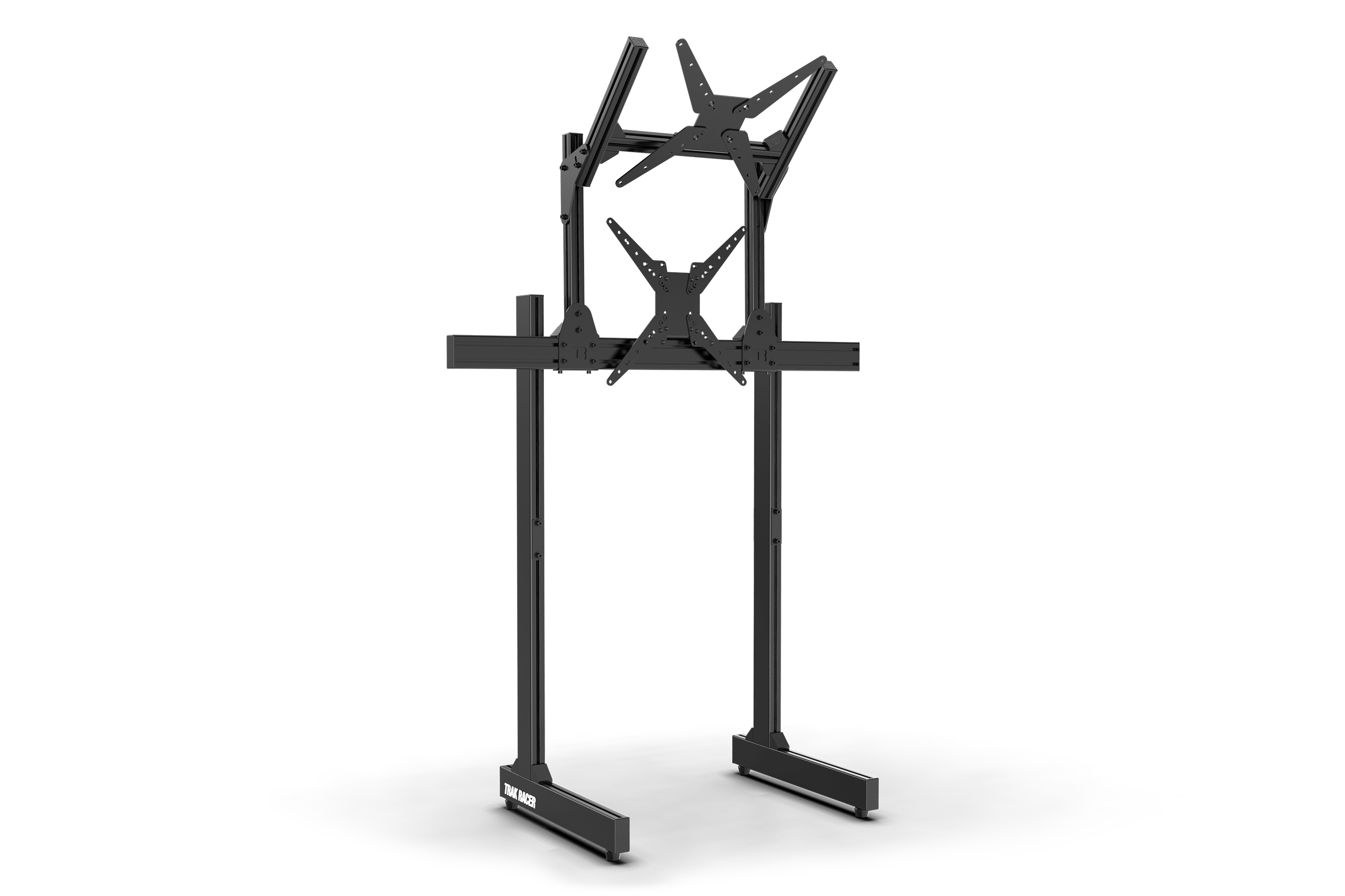 Freestanding Dual (2) Monitor Stand – Up to 80" Display for Sim Racing, Flight Simulation & Truck Simulators