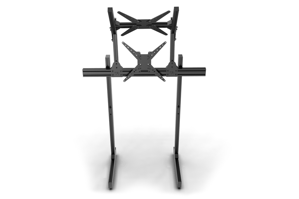 Freestanding Dual (2) Monitor Stand – Up to 80" Display for Sim Racing, Flight Simulation & Truck Simulators