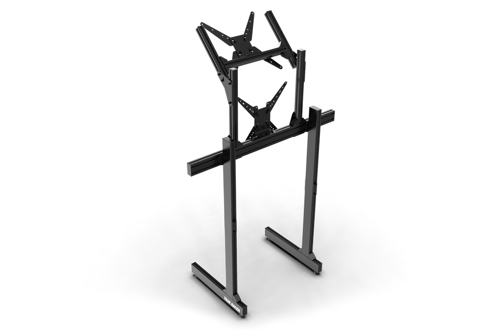 Freestanding Dual (2) Monitor Stand – Up to 80" Display for Sim Racing, Flight Simulation & Truck Simulators