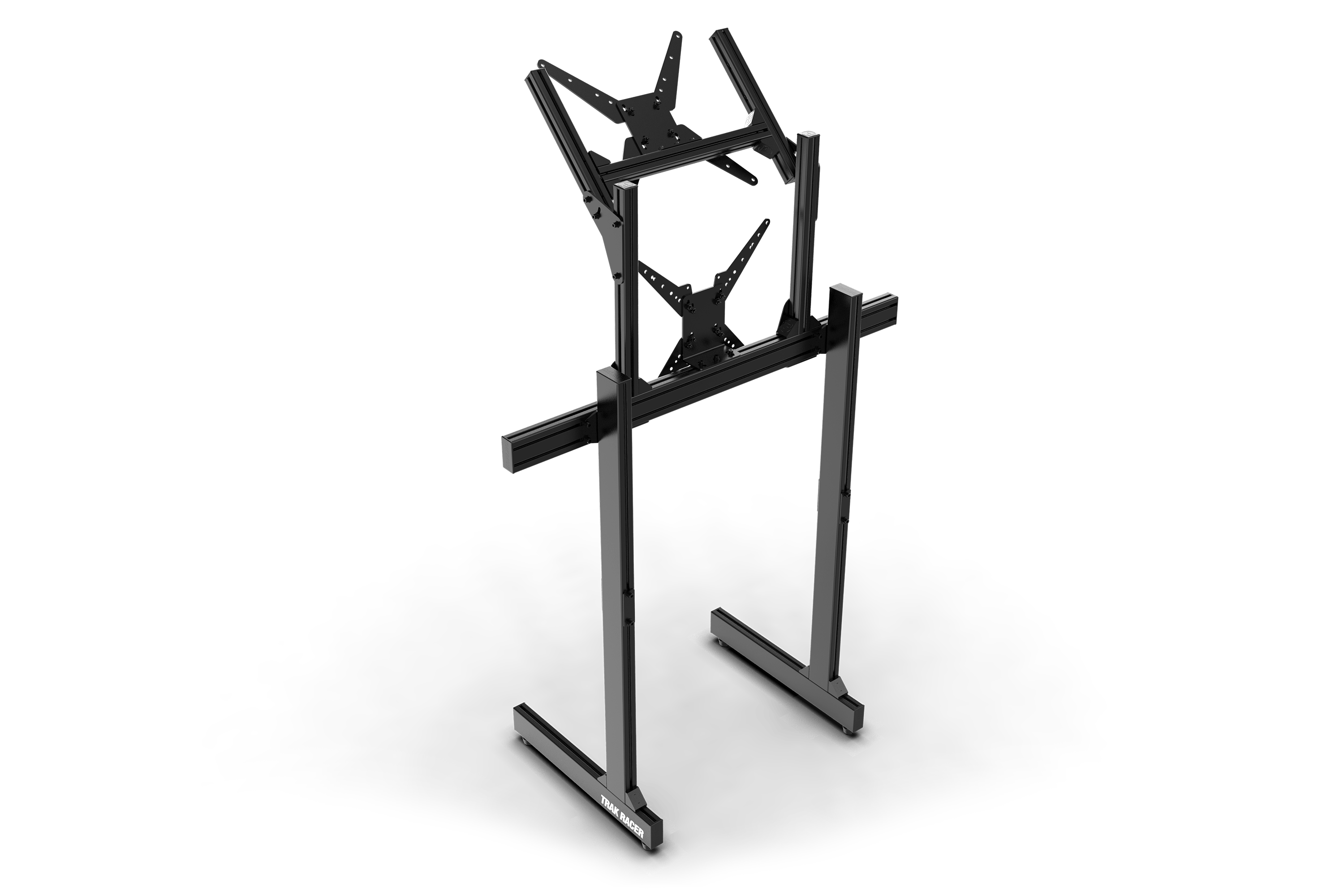Freestanding Dual (2) Monitor Stand – Up to 80" Display for Sim Racing, Flight Simulation & Truck Simulators