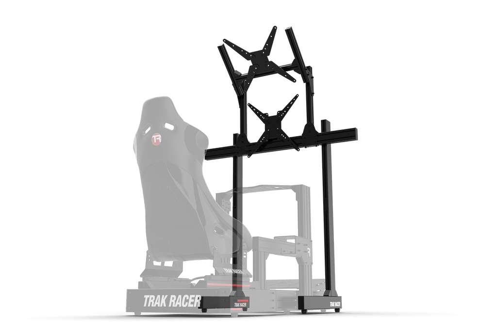 Freestanding Dual (2) Monitor Stand – Up to 80" Display for Sim Racing, Flight Simulation & Truck Simulators