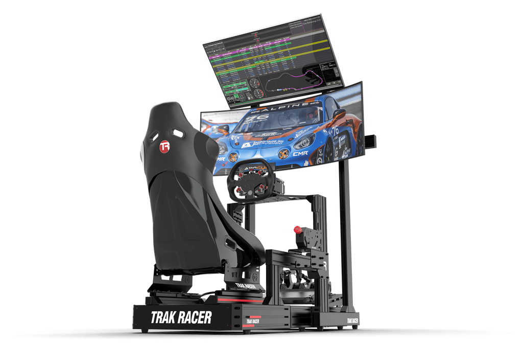 Freestanding Dual (2) Monitor Stand – Up to 80" Display for Sim Racing, Flight Simulation & Truck Simulators