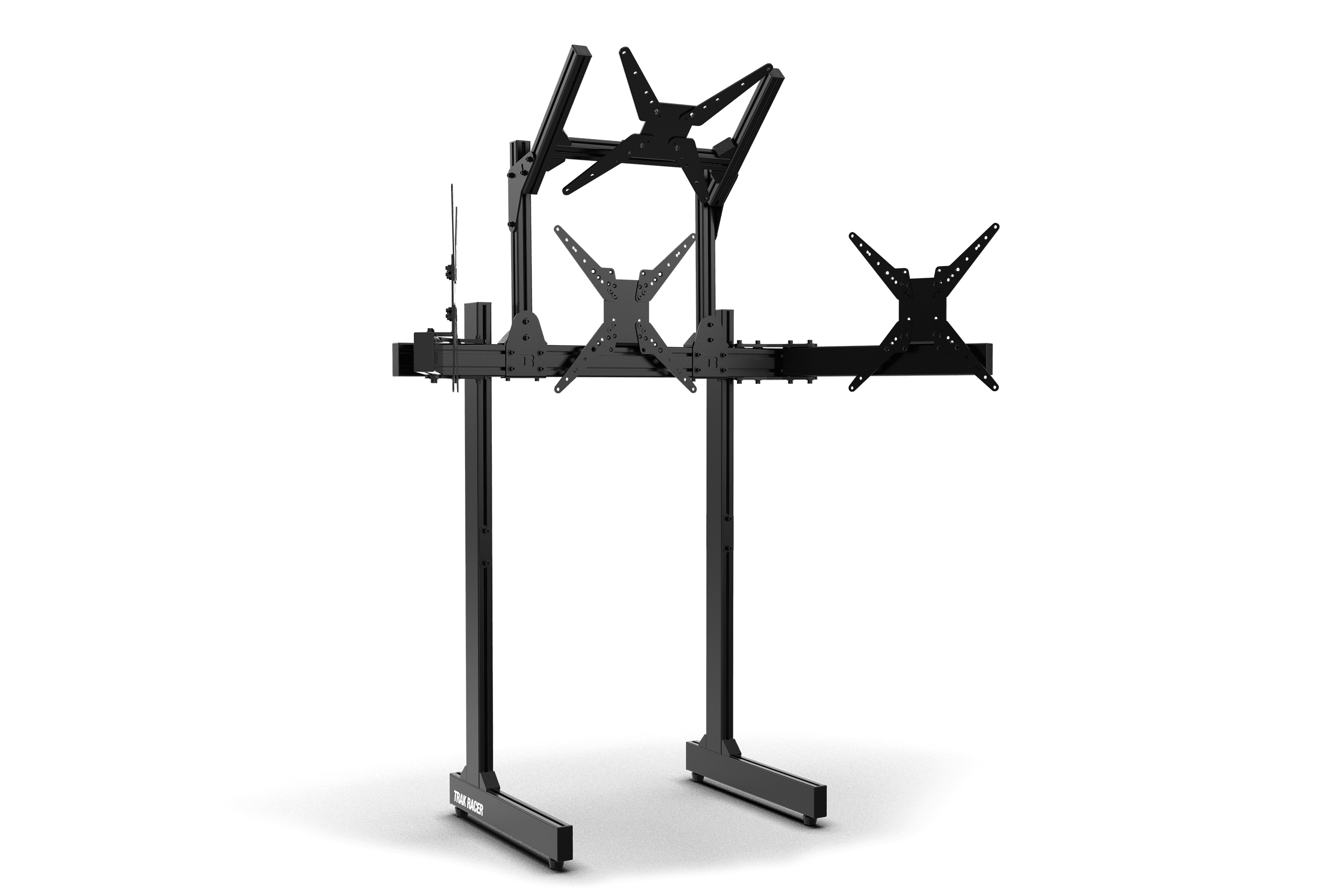 Freestanding Quad (4) Monitor Stand – Up to 45" Displays for Sim Racing, Flight Simulation & Truck Simulators