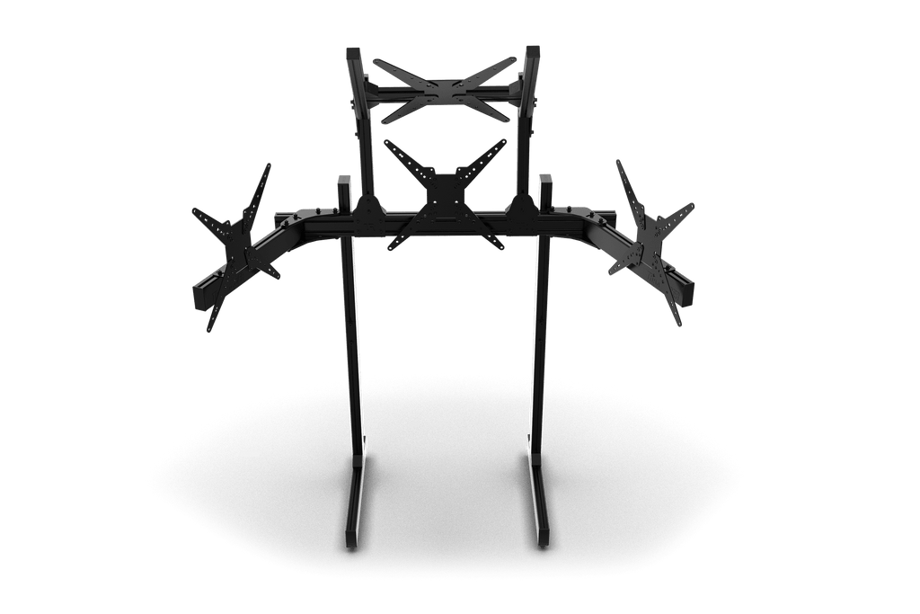 Freestanding Quad (4) Monitor Stand – Up to 45" Displays for Sim Racing, Flight Simulation & Truck Simulators
