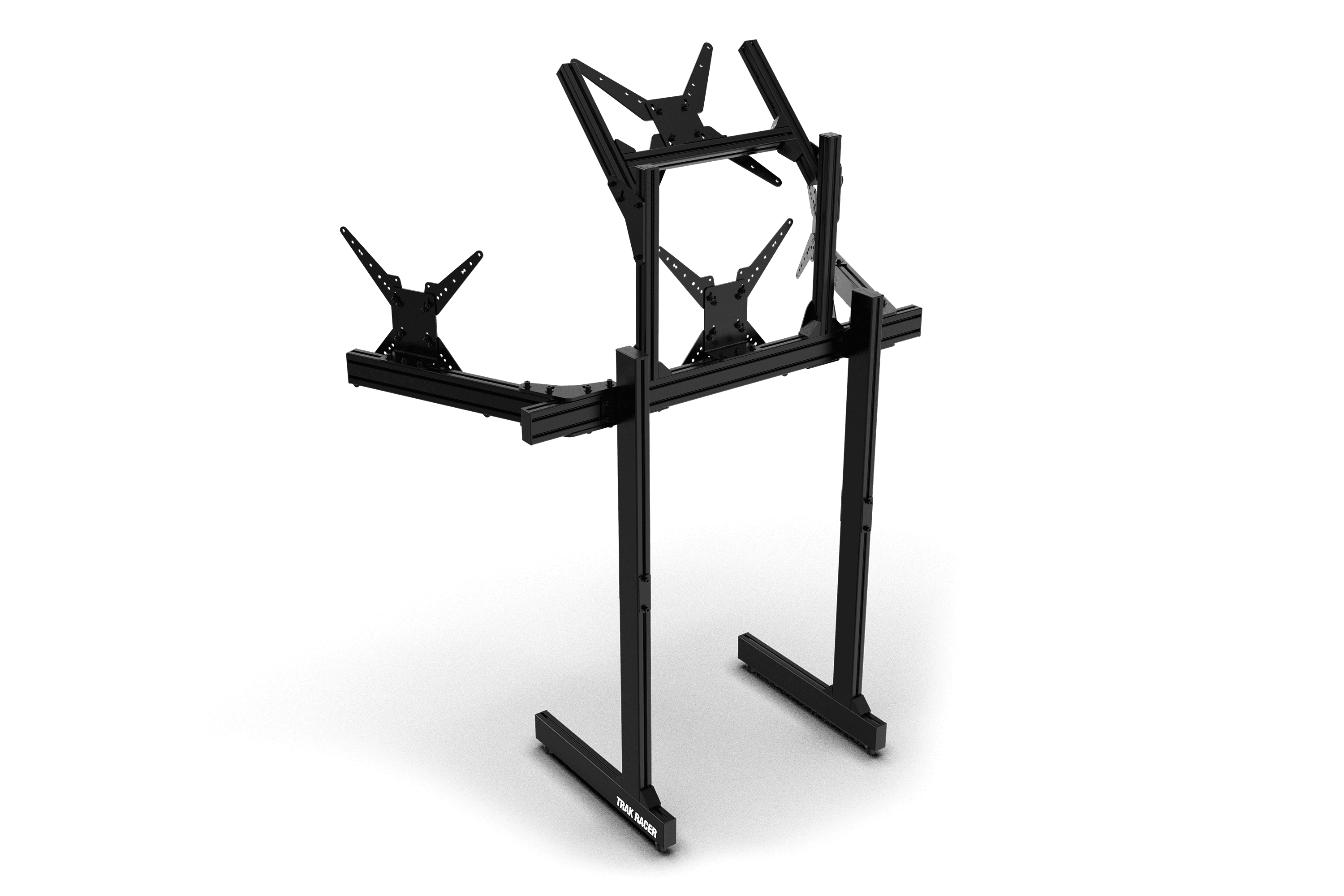 Freestanding Quad (4) Monitor Stand – Up to 45" Displays for Sim Racing, Flight Simulation & Truck Simulators