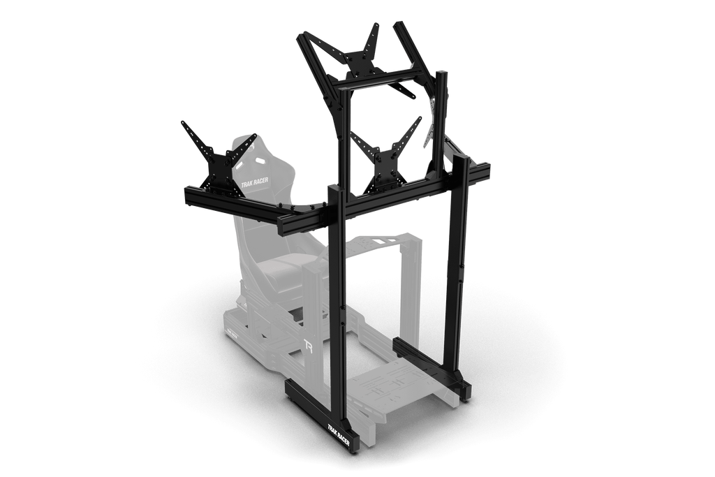 Freestanding Quad (4) Monitor Stand – Up to 45" Displays for Sim Racing, Flight Simulation & Truck Simulators