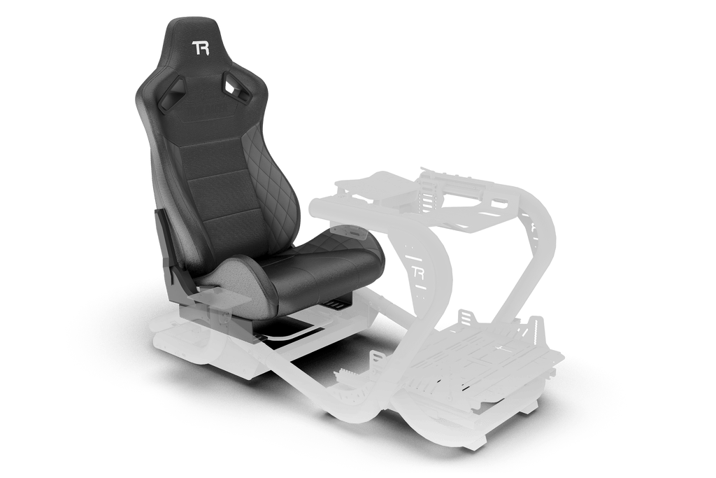 Recliner Sim Racing Seat — Premium Diamond-Stitched Leather-Style Finish