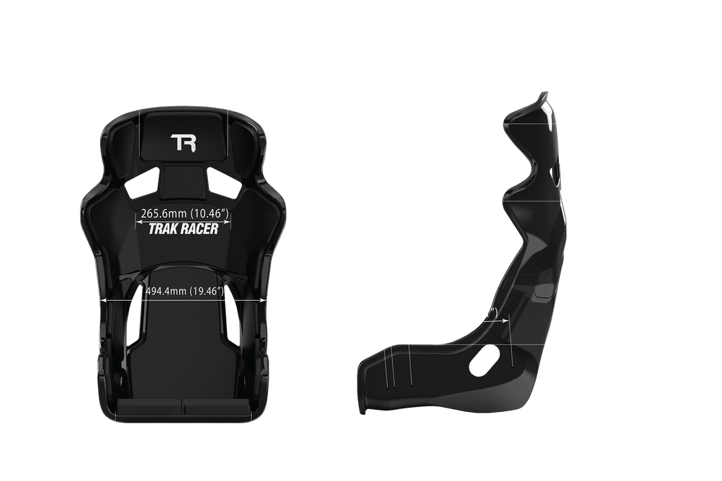 TRS TR Series GT Pro Racing Bucket Seat - Fiberglass Black