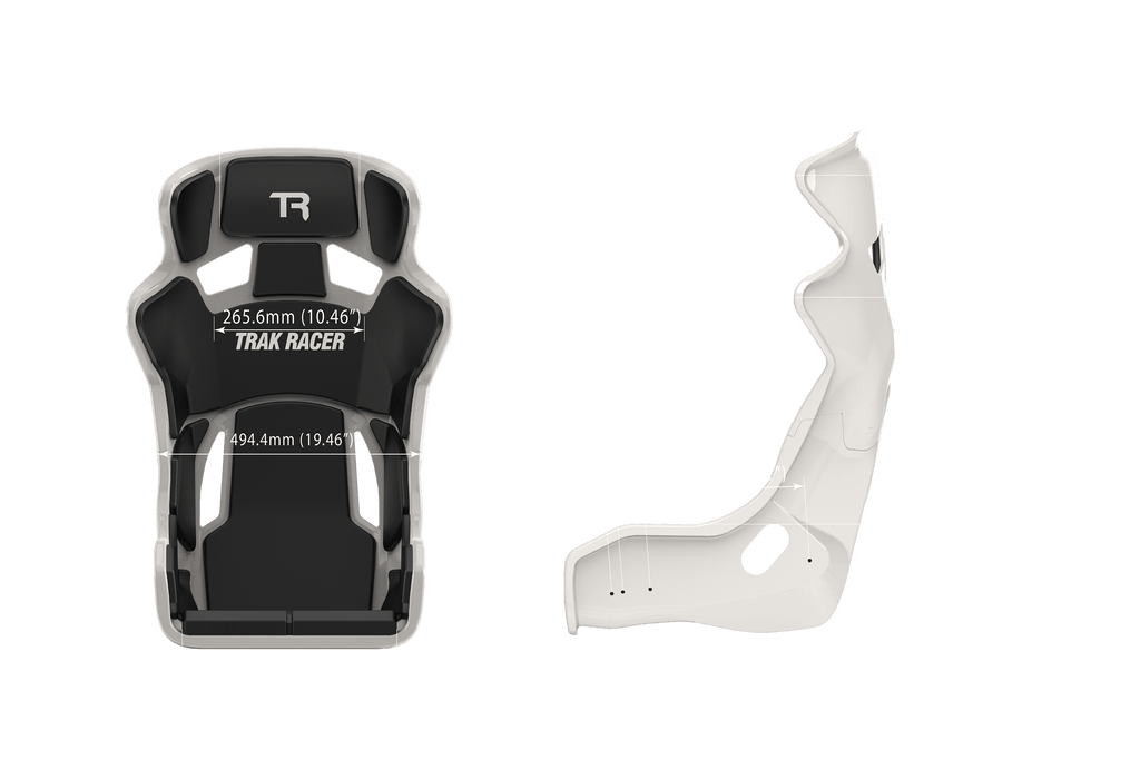 TRS TR Series GT Pro Racing Bucket Seat - Fiberglass Grey