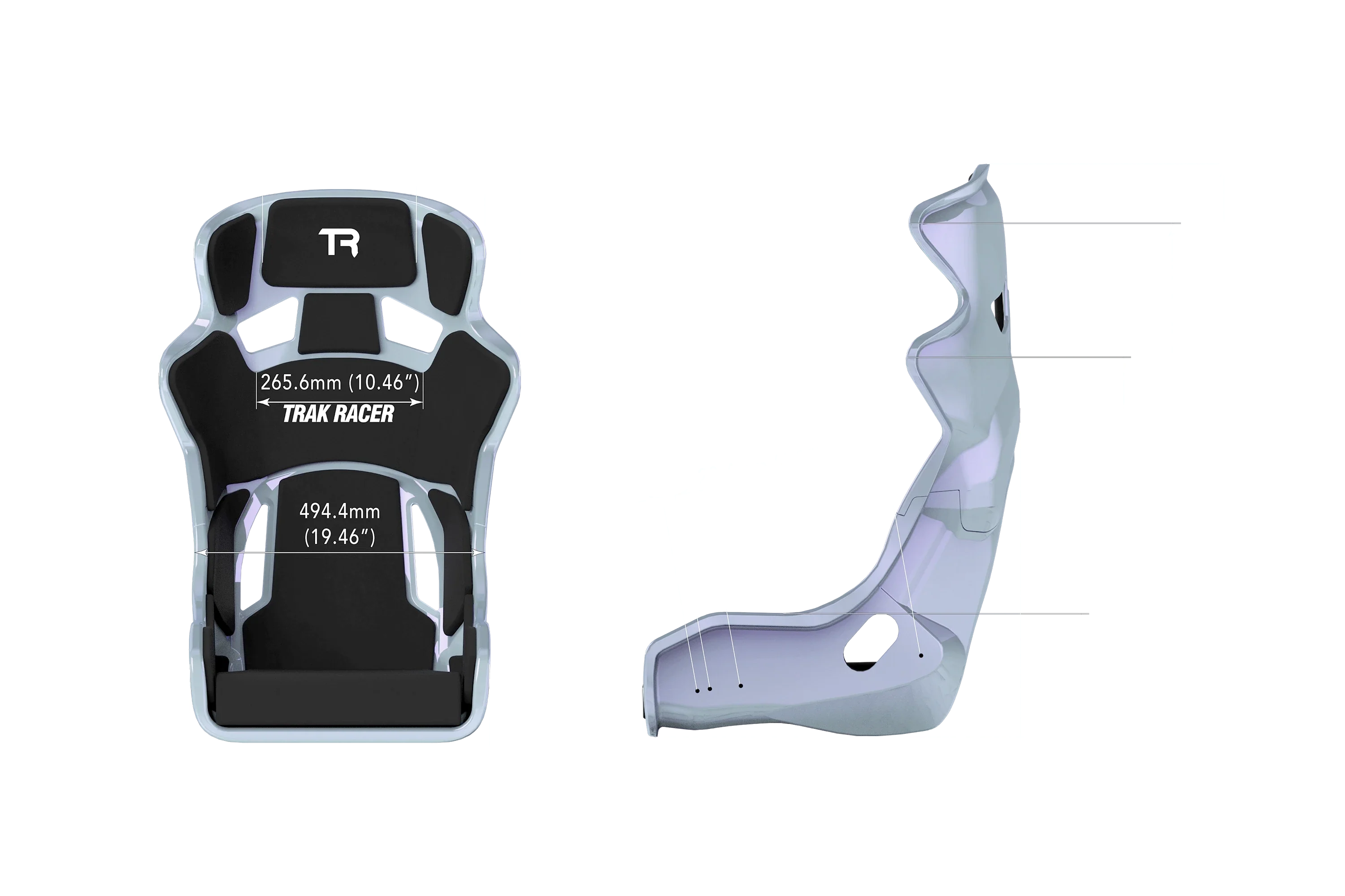 TRS TR Series GT Pro Racing Bucket Seat - Fiberglass Pearlescent Color-Shift Finish