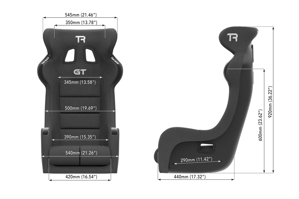 GT Pro Racing Bucket Seat - Carbon Fiber Finish