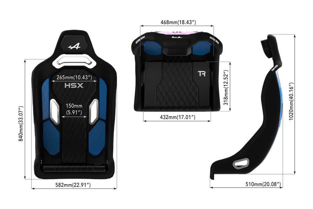 HSX Hybrid Formula Pro Racing Bucket Seat - BWT Alpine Formula One™ Team Edition