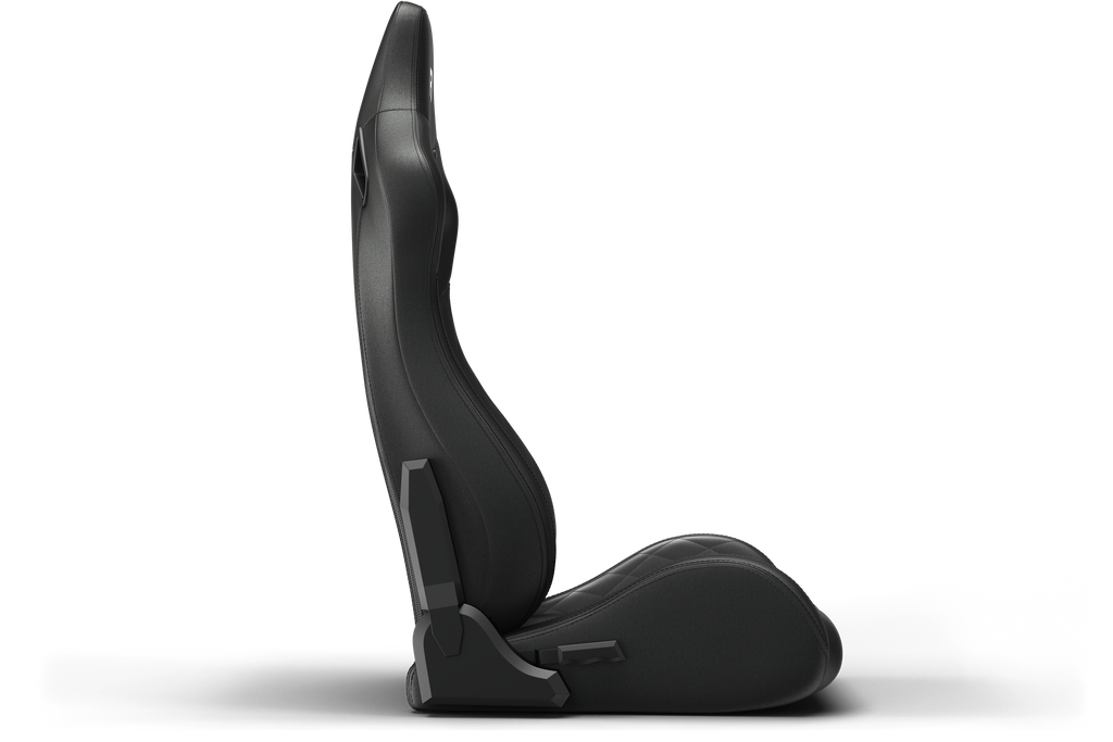 Recliner Sim Racing Seat — Premium Diamond-Stitched Leather-Style Finish